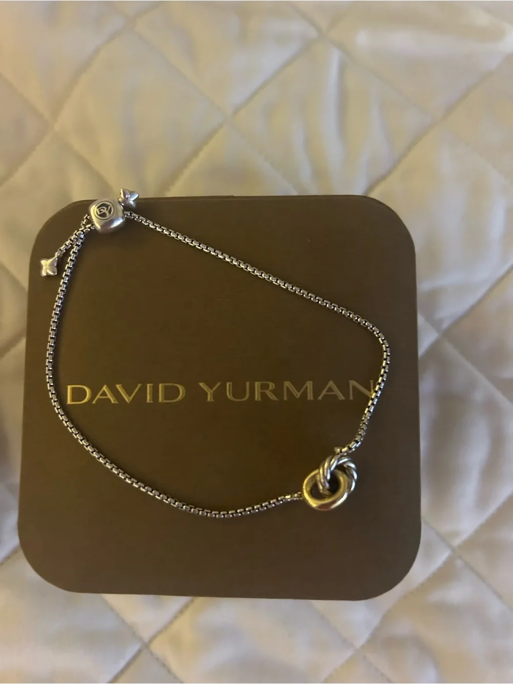 Petite Two-Tone Knot Bracelet — Silver & Gold - Picture 5 of 5